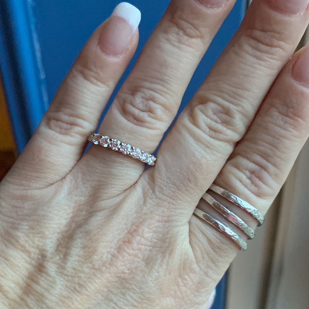 #6 “Live show listing” Brilliant white Moissanite band